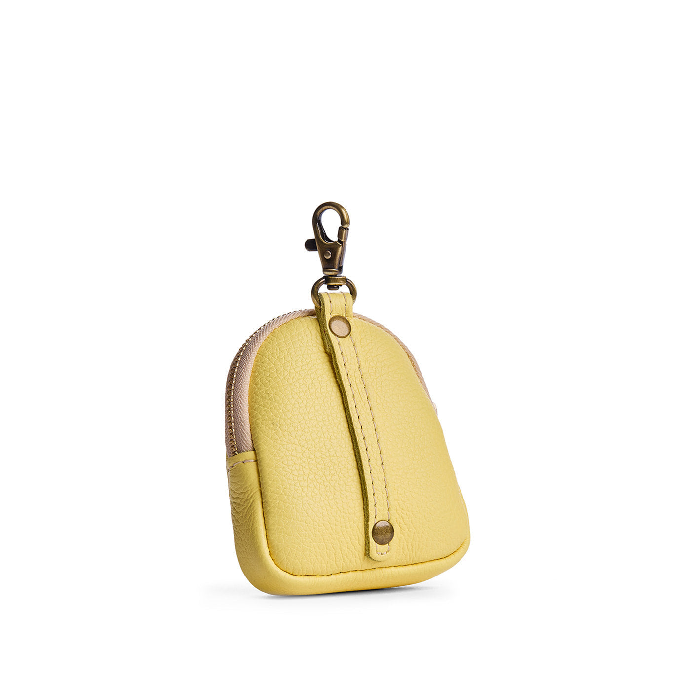Butter Bliss | Leather keychain pouch with zipper top, swivel lobster clasp, and debossed emblem of three PLG trees