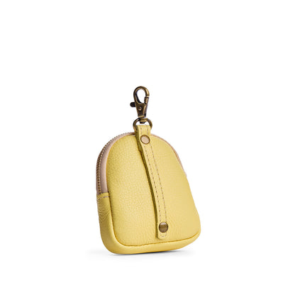 Butter Bliss | Leather keychain pouch with zipper top, swivel lobster clasp, and debossed emblem of three PLG trees