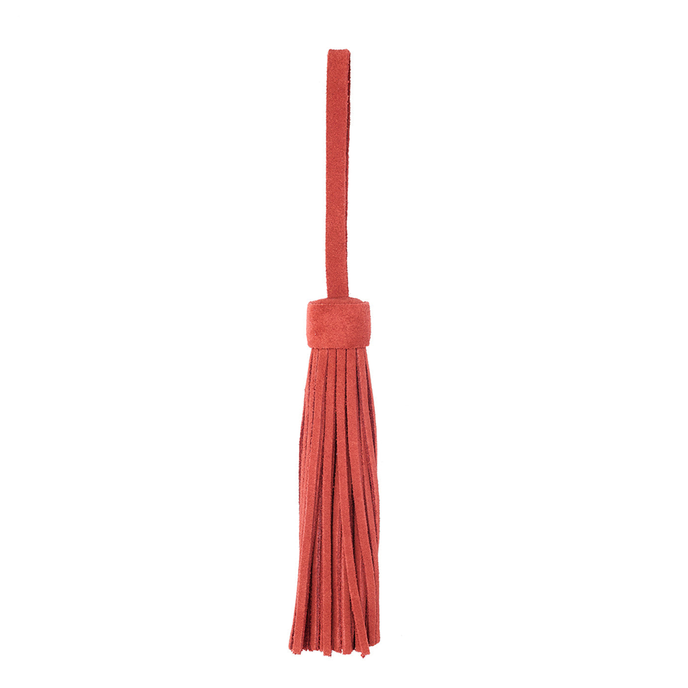 Cinnabar*Jumbo | Fringed leather tassel with leather loop