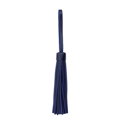 Cobalt*Jumbo | Fringed leather tassel with leather loop