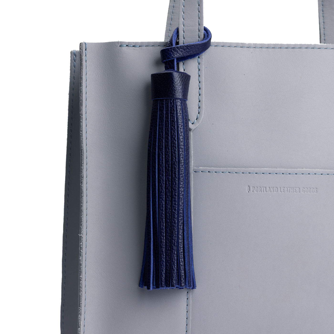 Cobalt*jumbo | Fringed leather tassel with leather loop
