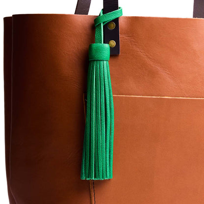 Jolly Green*Jumbo | Fringed leather tassel with leather loop