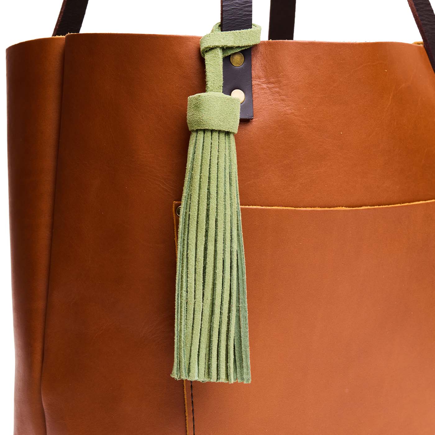Laurel*Jumbo | Fringed leather tassel with leather loop