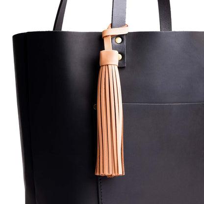 Mamey*Jumbo | Fringed leather tassel with leather loop
