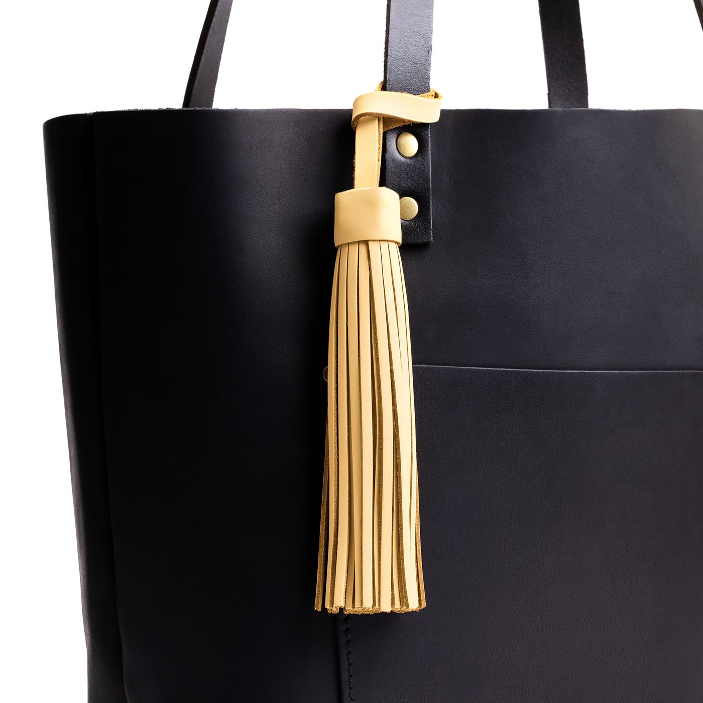 Vanilla*Jumbo | Fringed leather tassel with leather loop