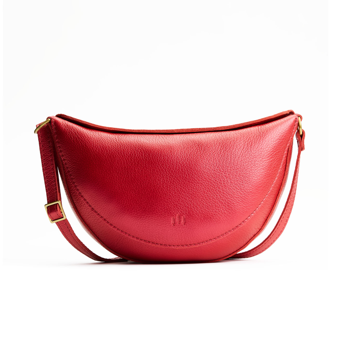 Reba Red*Large | Half circle shaped sling bag