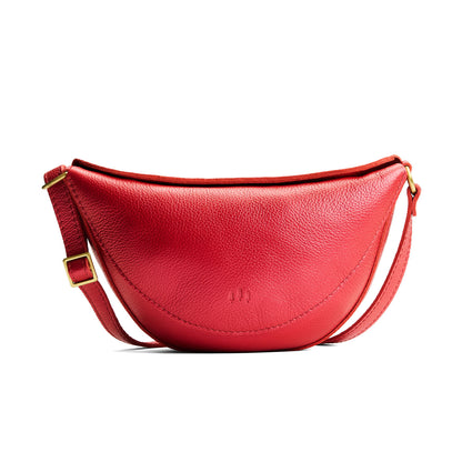 Reba Red*Medium | Half circle shaped sling bag