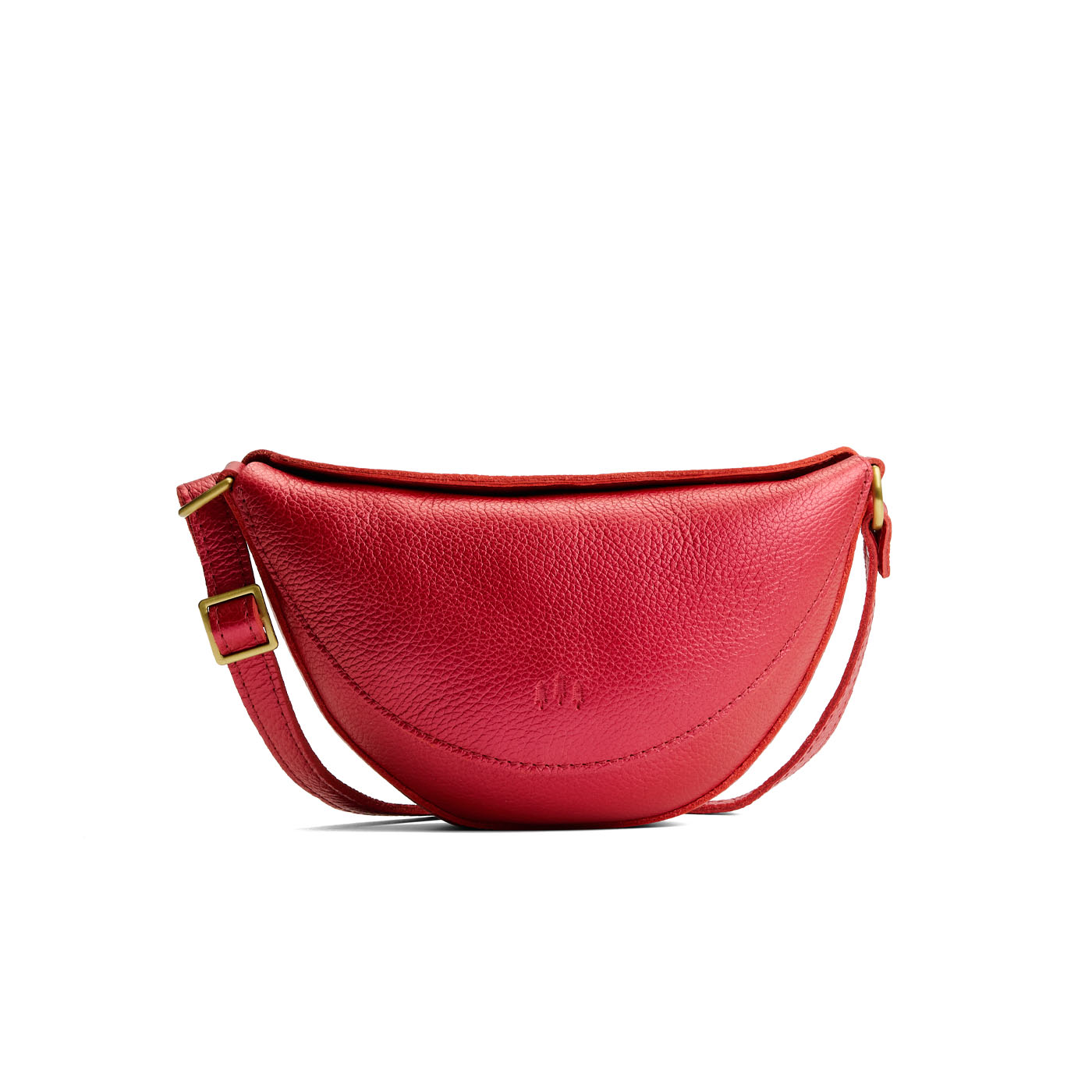Reba Red*Small | Half circle shaped sling bag