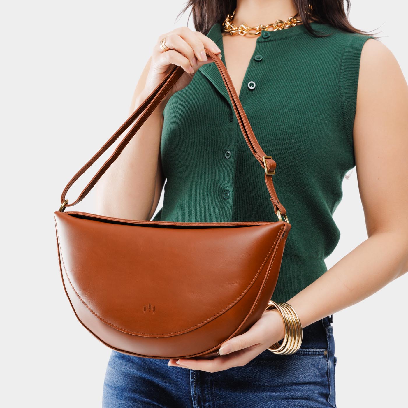 Honey*Large | Half circle shaped sling bag