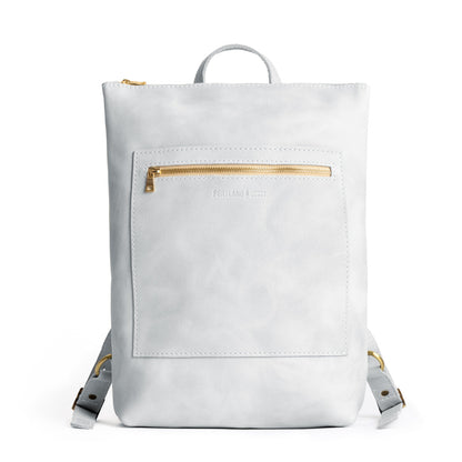 Beluga | Rectangular slim leather backpack