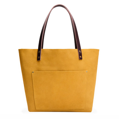 Dijon*Classic | Large leather tote bag with sturdy bridle handles and front pocket
