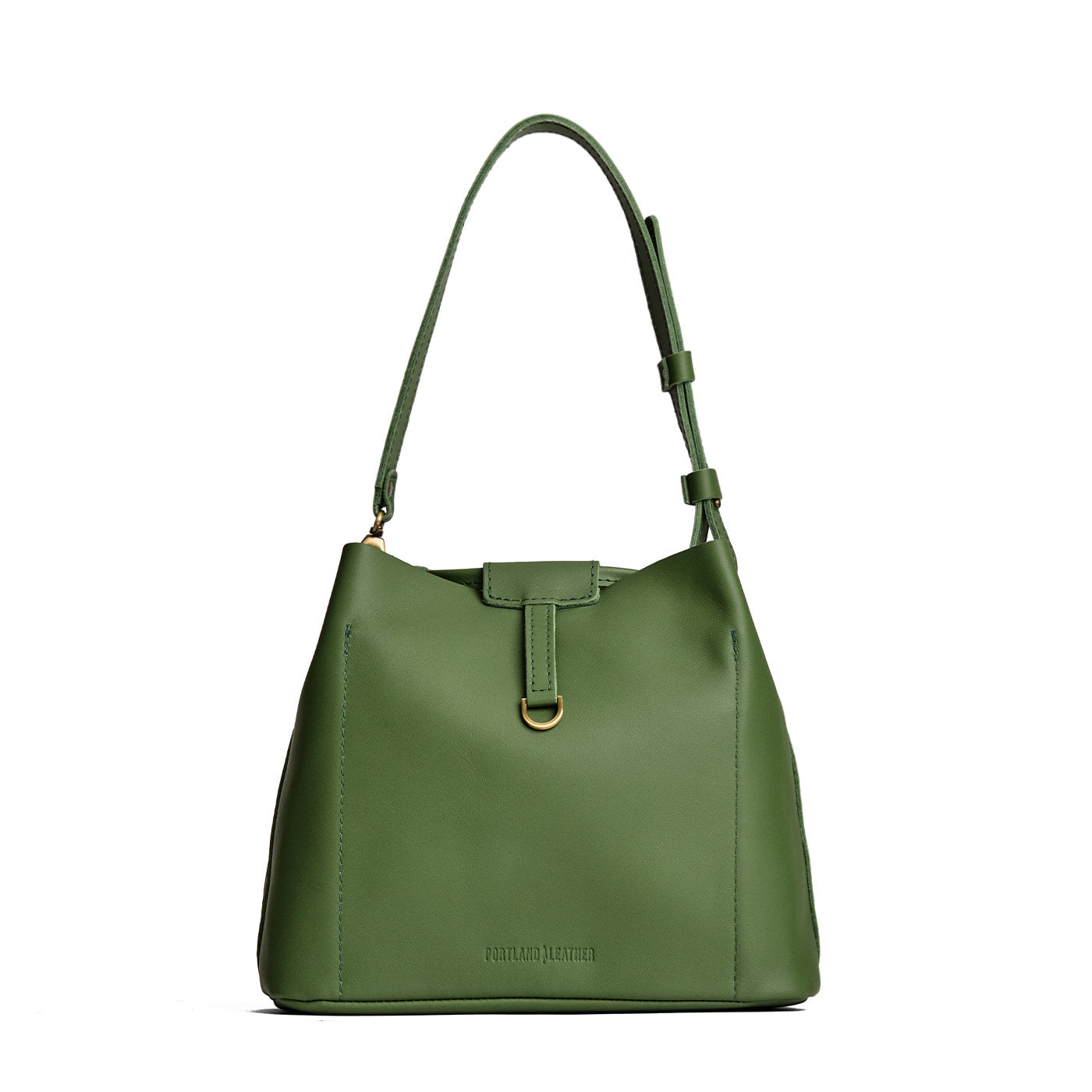 Cactus*Large | Symmetrical leather bag with leather drawstring closure and adjustable shoulder strap