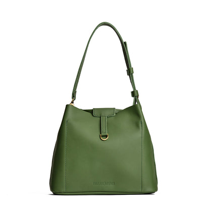 Cactus*Large | Symmetrical leather bag with leather drawstring closure and adjustable shoulder strap