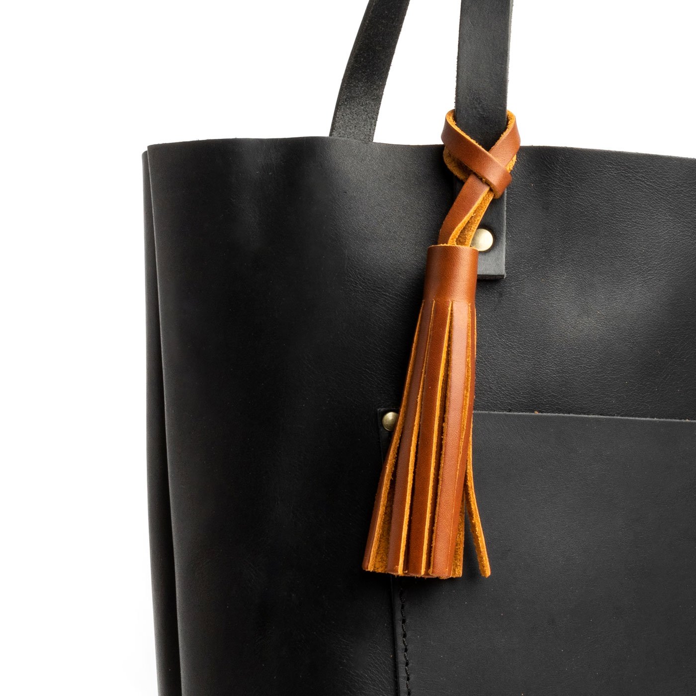 Honey*Large | Fringed leather tassel with leather loop