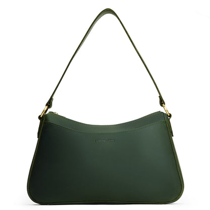 Evergreen*Large | Large bean shaped shoulder bag with a zipper closure