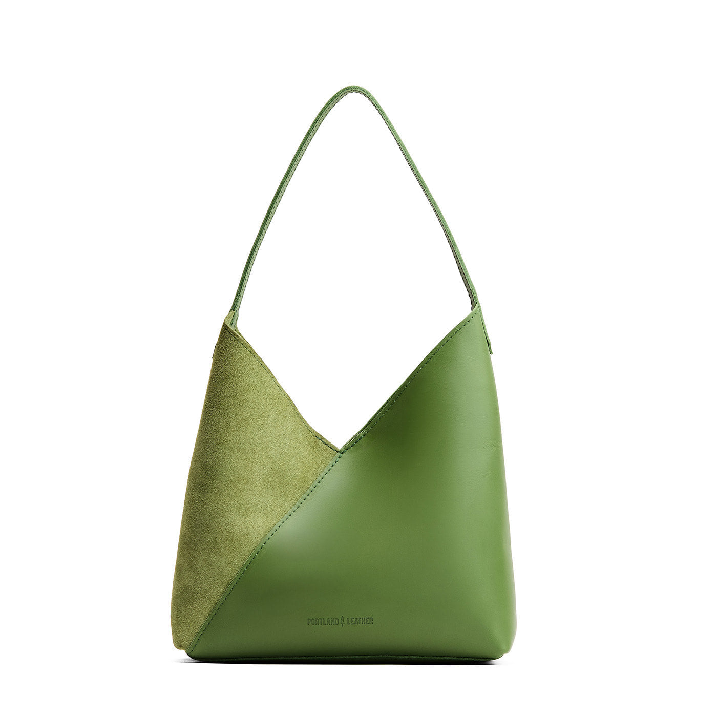 Dryland Green*Large | Mid-size shoulder bag with magnetic snap closure