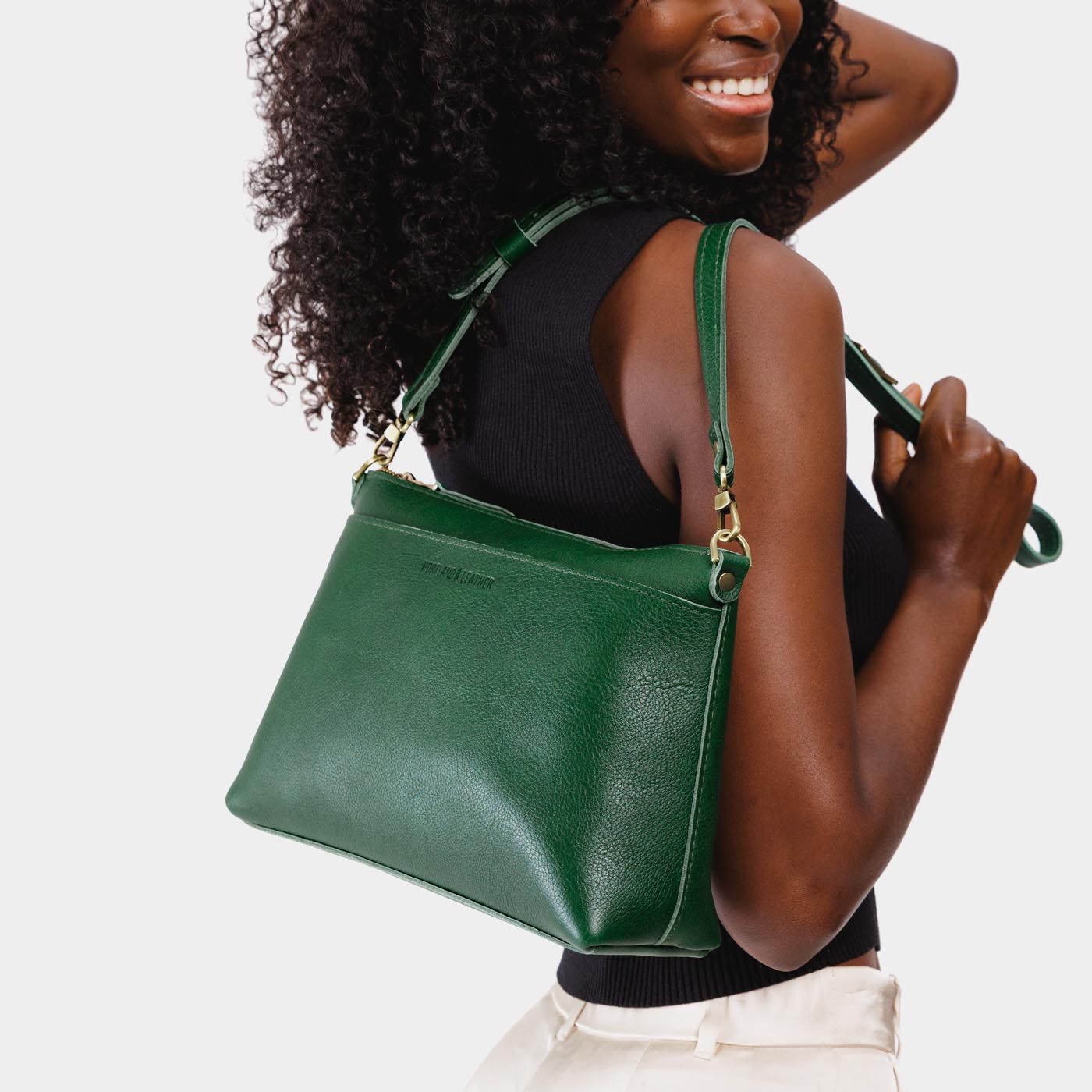 Bacalar*Large | Zip top crossbody bag with detachable strap