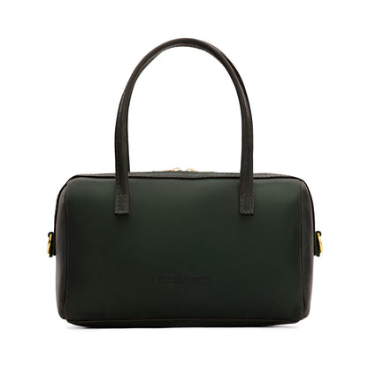 Evergreen*Large | Mini duffle shaped handbag with crossbody strap