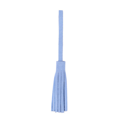 Denim*Large | Fringed leather tassel with leather loop
