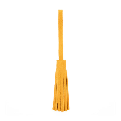 Dijon*Large | Fringed leather tassel with leather loop