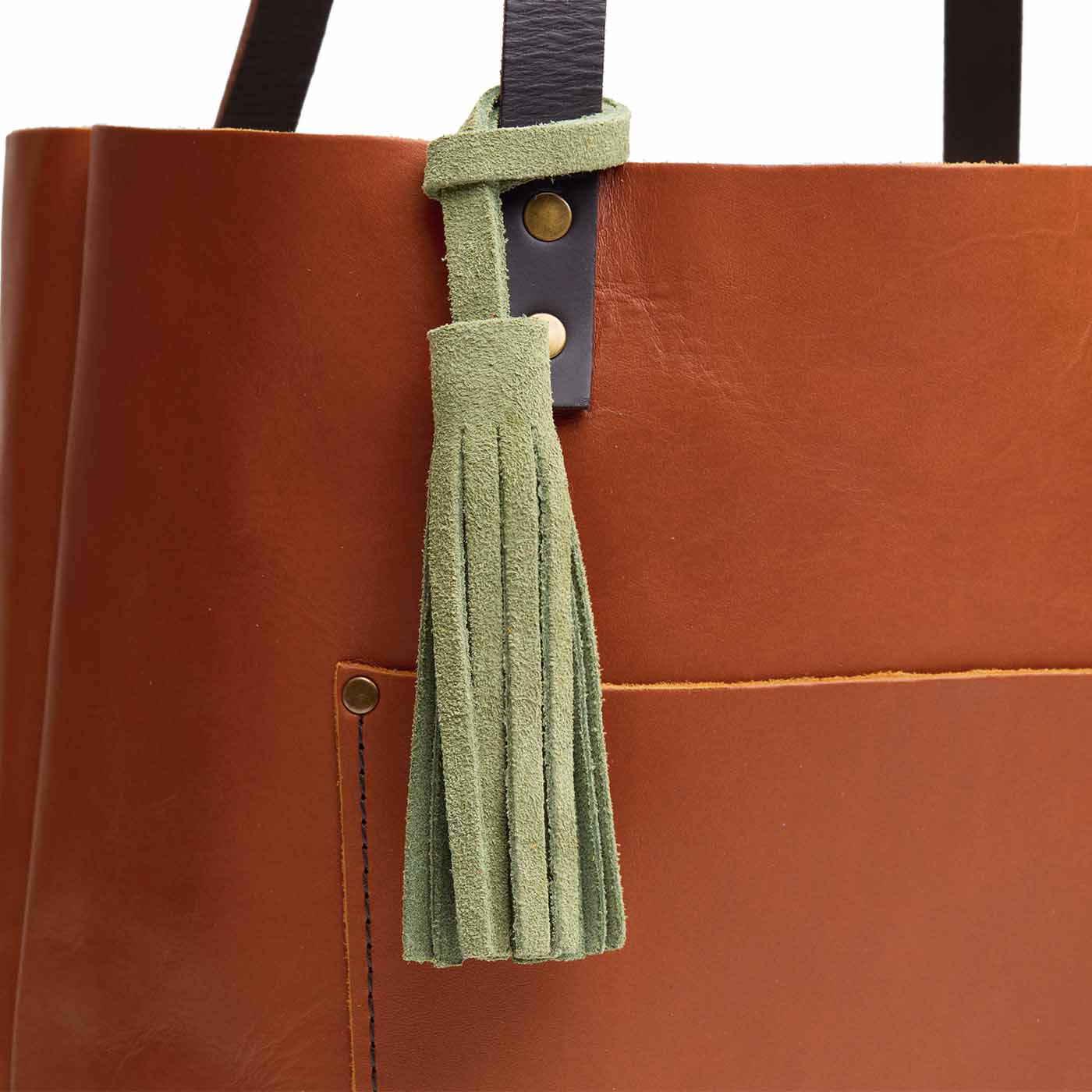 Laurel*Large | Fringed leather tassel with leather loop
