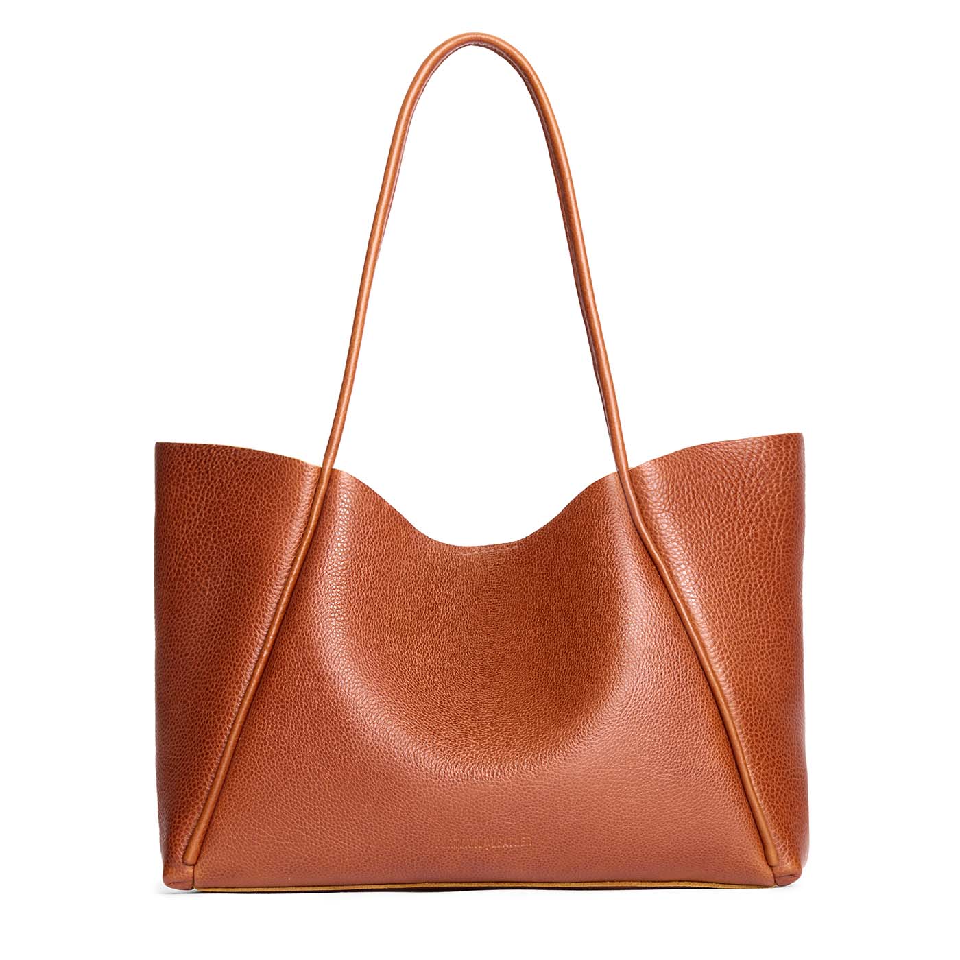 Sienna*Large | Large wide tote with leather straps and snap closure