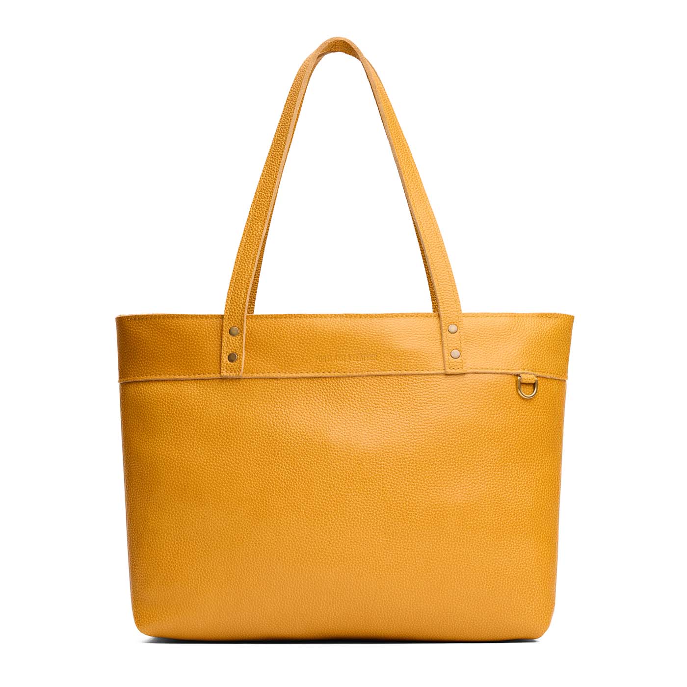 Sunshine*Large*Zipper | Leather tote bag with riveted straps and exterior key loop