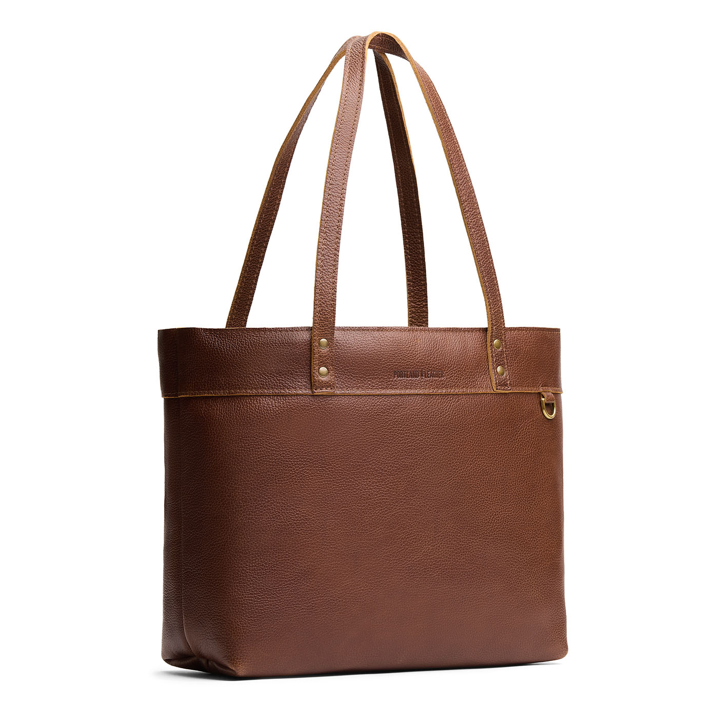 Asheville*Large*Zipper | Leather tote bag with riveted straps and exterior key loop