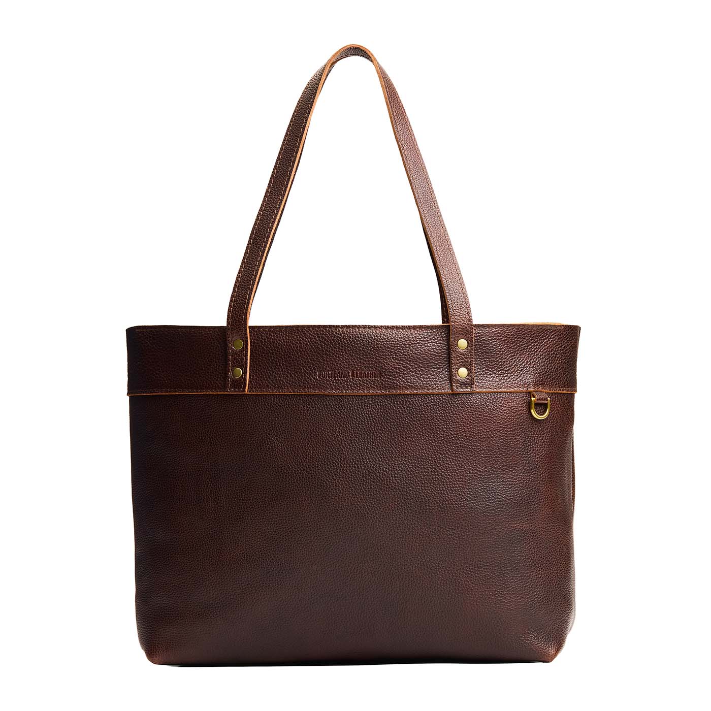 Coldbrew*Large*Zipper | Leather tote bag with riveted straps and exterior key loop