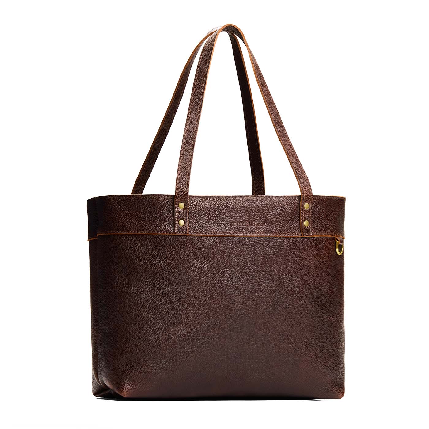 Coldbrew*Large*Zipper | Leather tote bag with riveted straps and exterior key loop