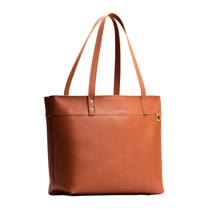 Honey*Large*Zipper | Leather tote bag with riveted straps and exterior key loop