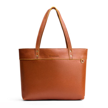 Sienna*Large*Zipper | Leather tote bag with riveted straps and exterior key loop
