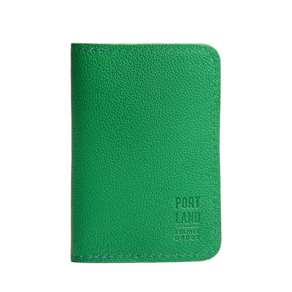 Jolly Green | Leather passport case with PLG logo