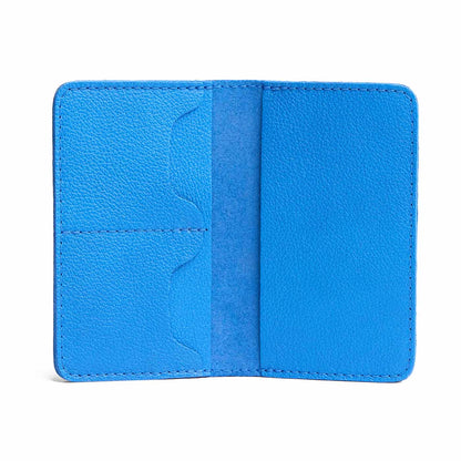 Skydive | Leather passport case with PLG logo open shot