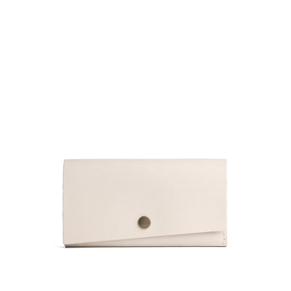 Bone | Leather wallet with snap closure