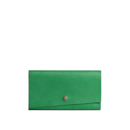 Jolly Green | Leather wallet with snap closure