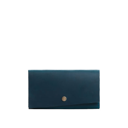 Westward Blue | Leather wallet with snap closure