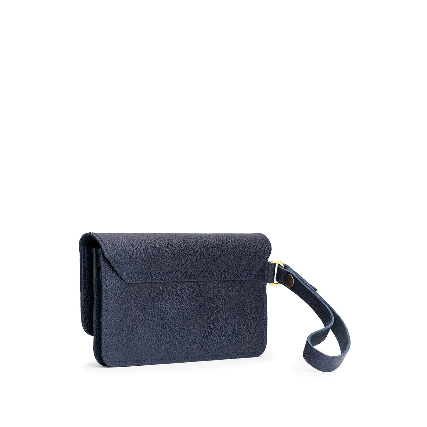 Night Owl | Leather wallet clutch with wristlet and magnetic closure