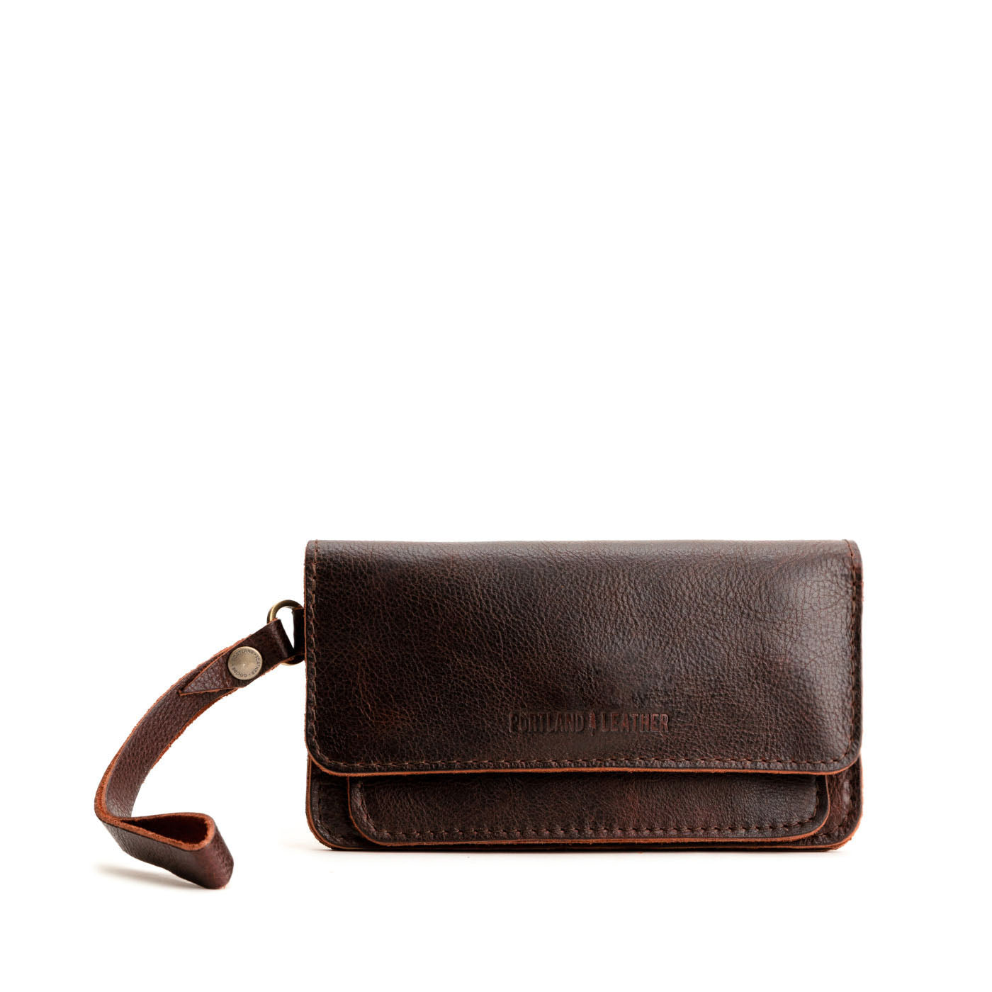 Coldbrew | Leather wallet clutch with wristlet and magnetic closure