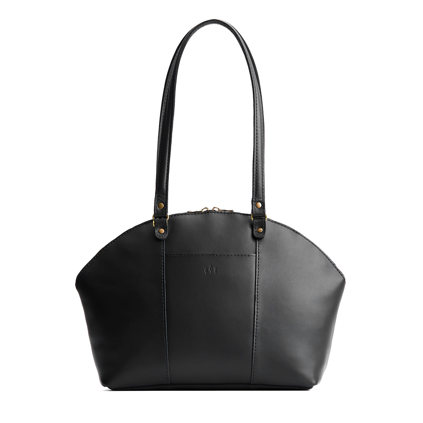 Black*Large | A half circle crossbody bag with handles and removable crossbody strap