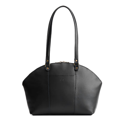 Black*Large | A half circle crossbody bag with handles and removable crossbody strap