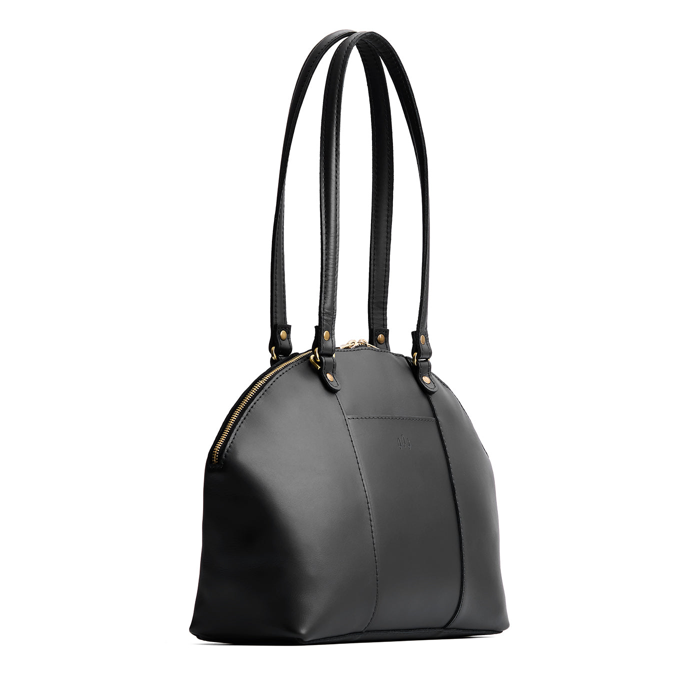 Black*Large | A half circle crossbody bag with handles and removable crossbody strap