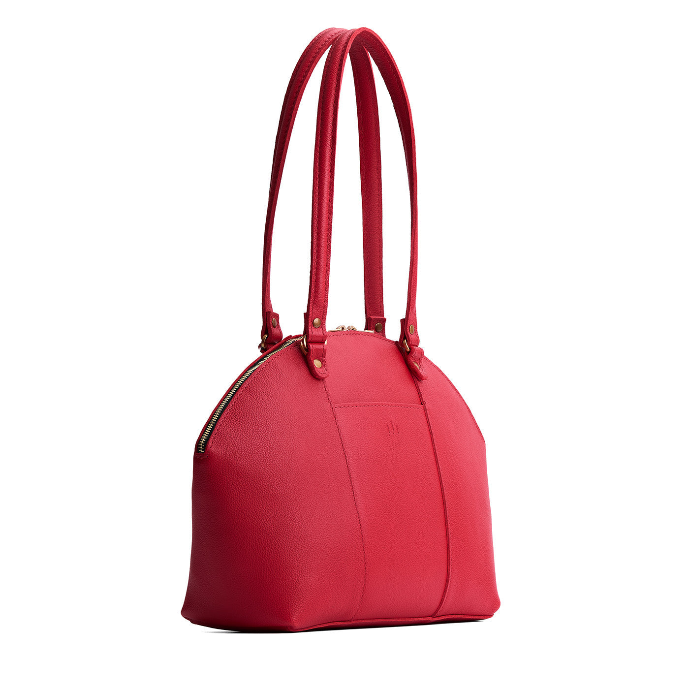 Cherry*Large | A half circle crossbody bag with handles and removable crossbody strap