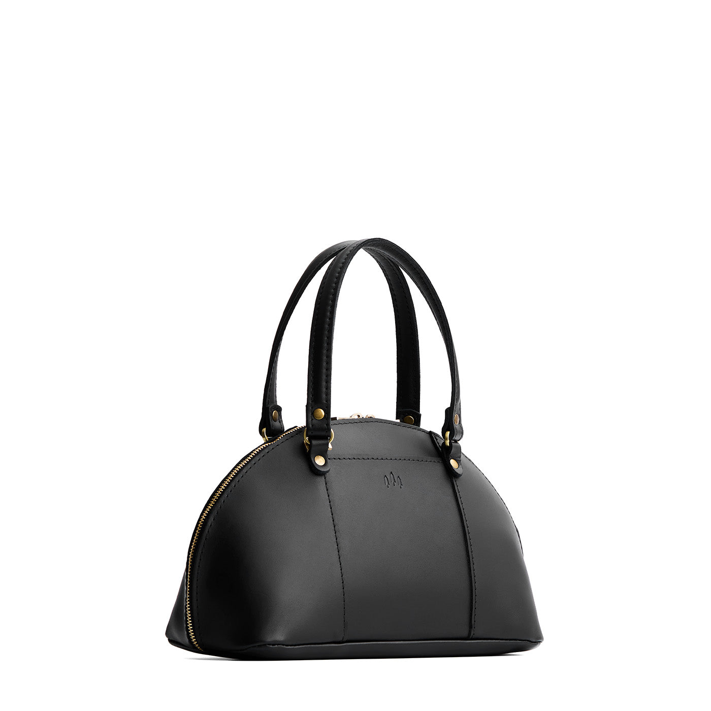 Black*Small | A half circle crossbody bag with handles and removable crossbody strap