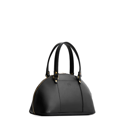 Black*Small | A half circle crossbody bag with handles and removable crossbody strap