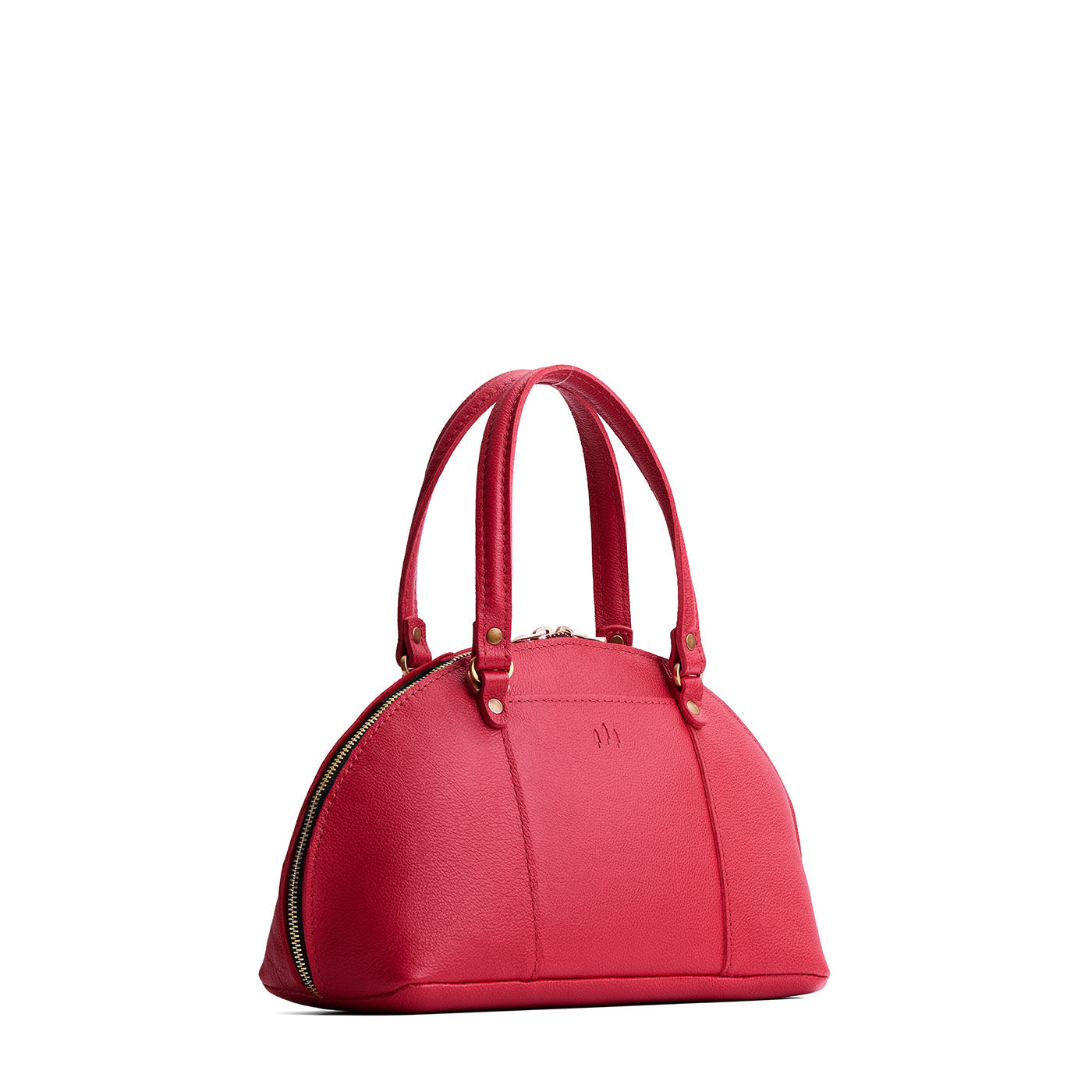 Cherry*Small | A half circle crossbody bag with handles and removable crossbody strap