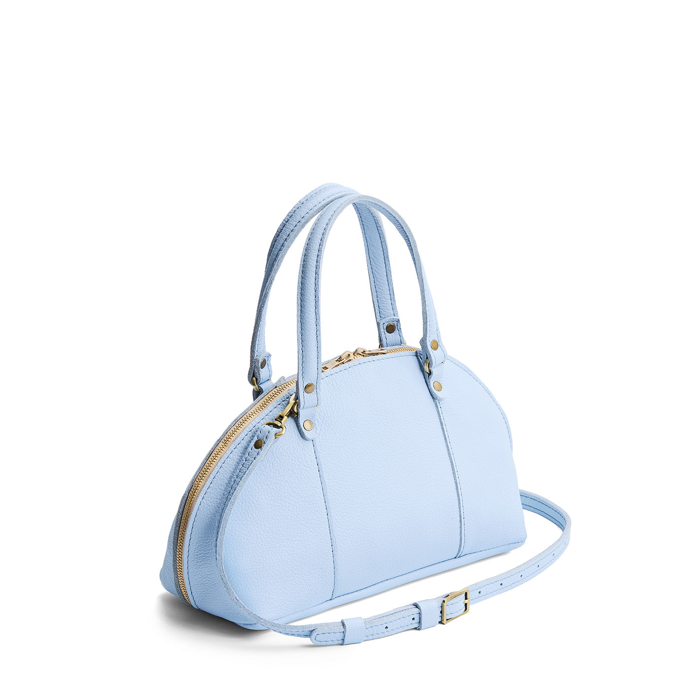 Skyway*Small | A half circle crossbody bag with handles and removable crossbody strap