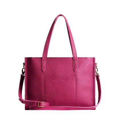 Cosmo*East/West | Structured wide tote bag with overlapping panels and crossbody strap
