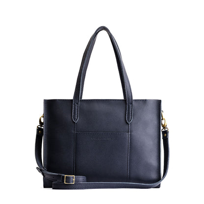 Night Owl*East/West | Structured wide tote bag with overlapping panels and crossbody strap