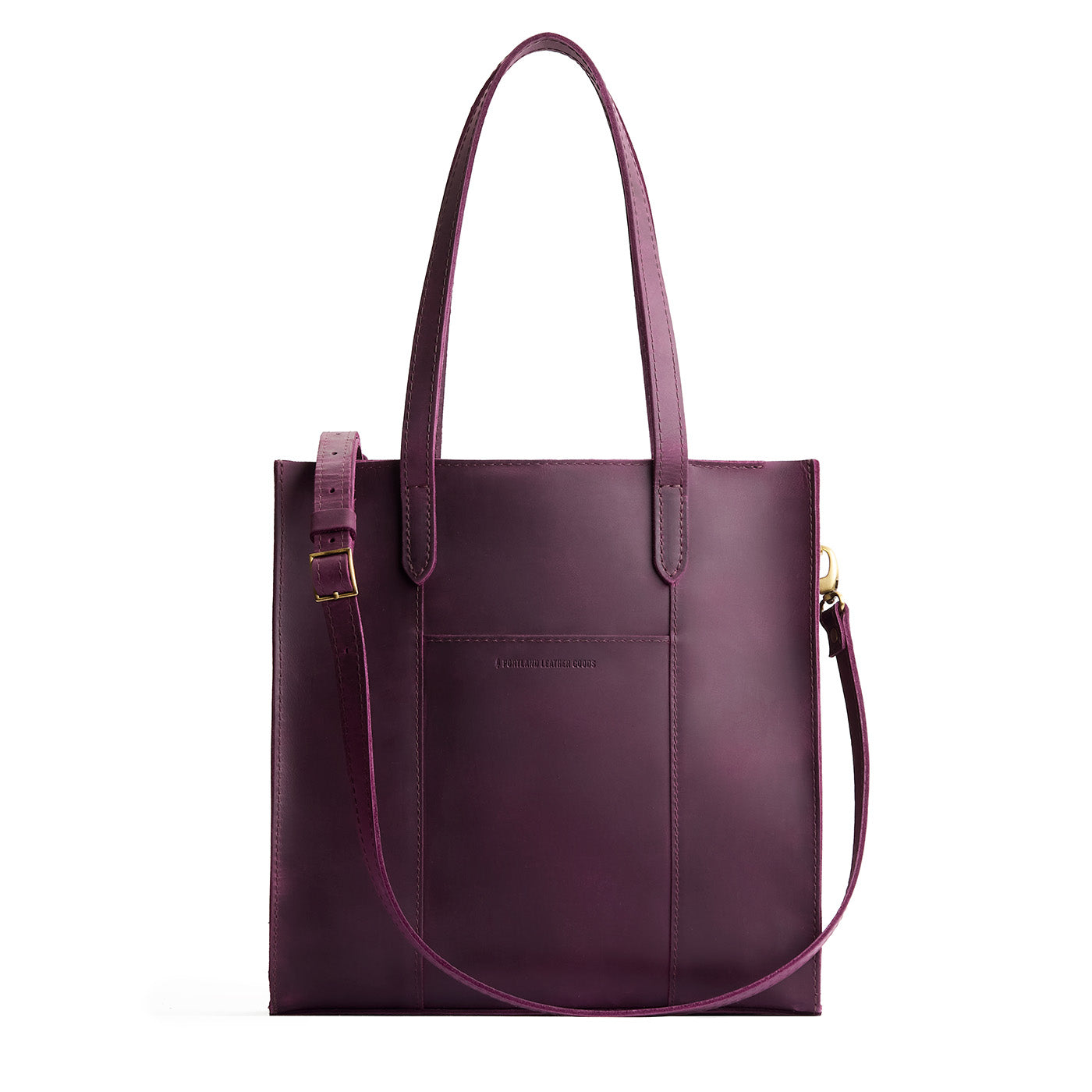 Larkspur*North/South | Structured large tote bag with overlapping panels and crossbody strap
